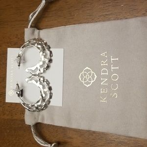 Kendra Scott Silver Shiva Hoop Earrings NWT